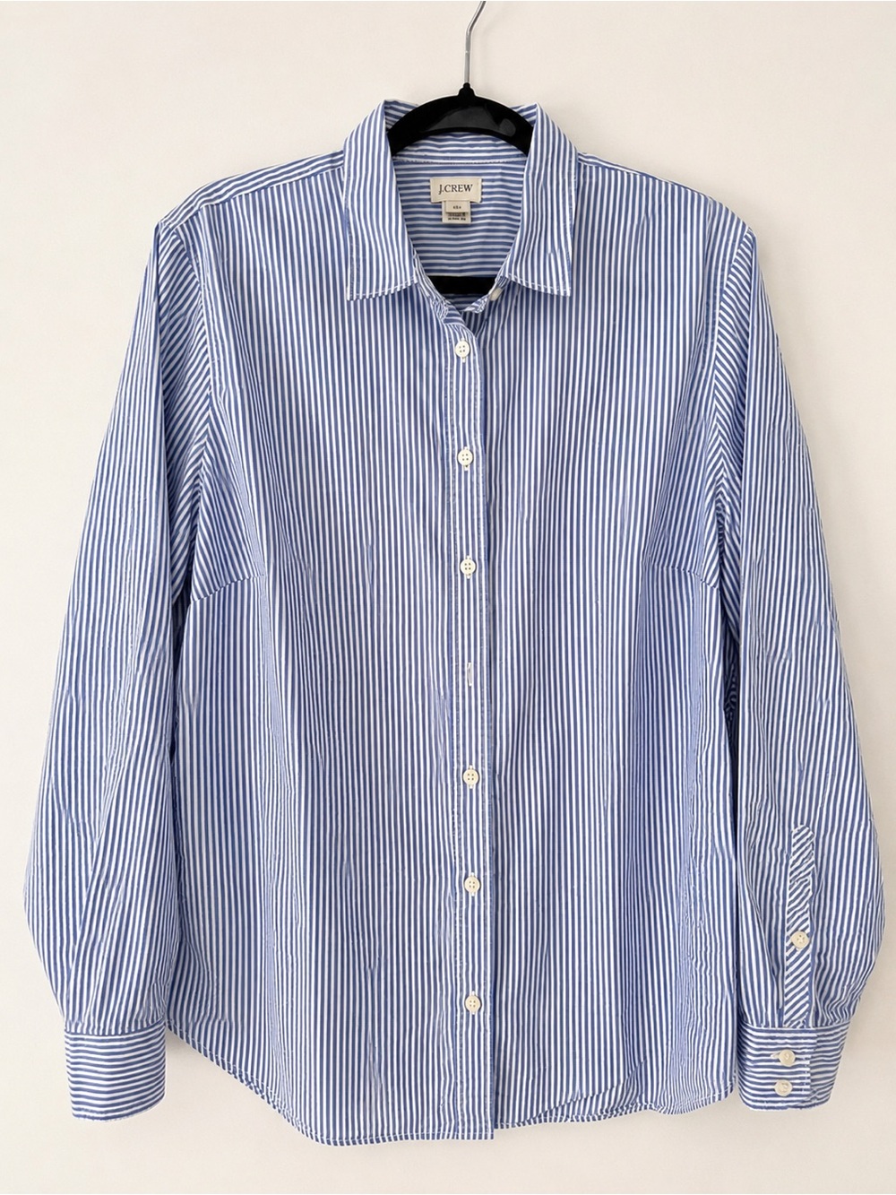 J. Crew Blue and White Vertical Stripe Shirt